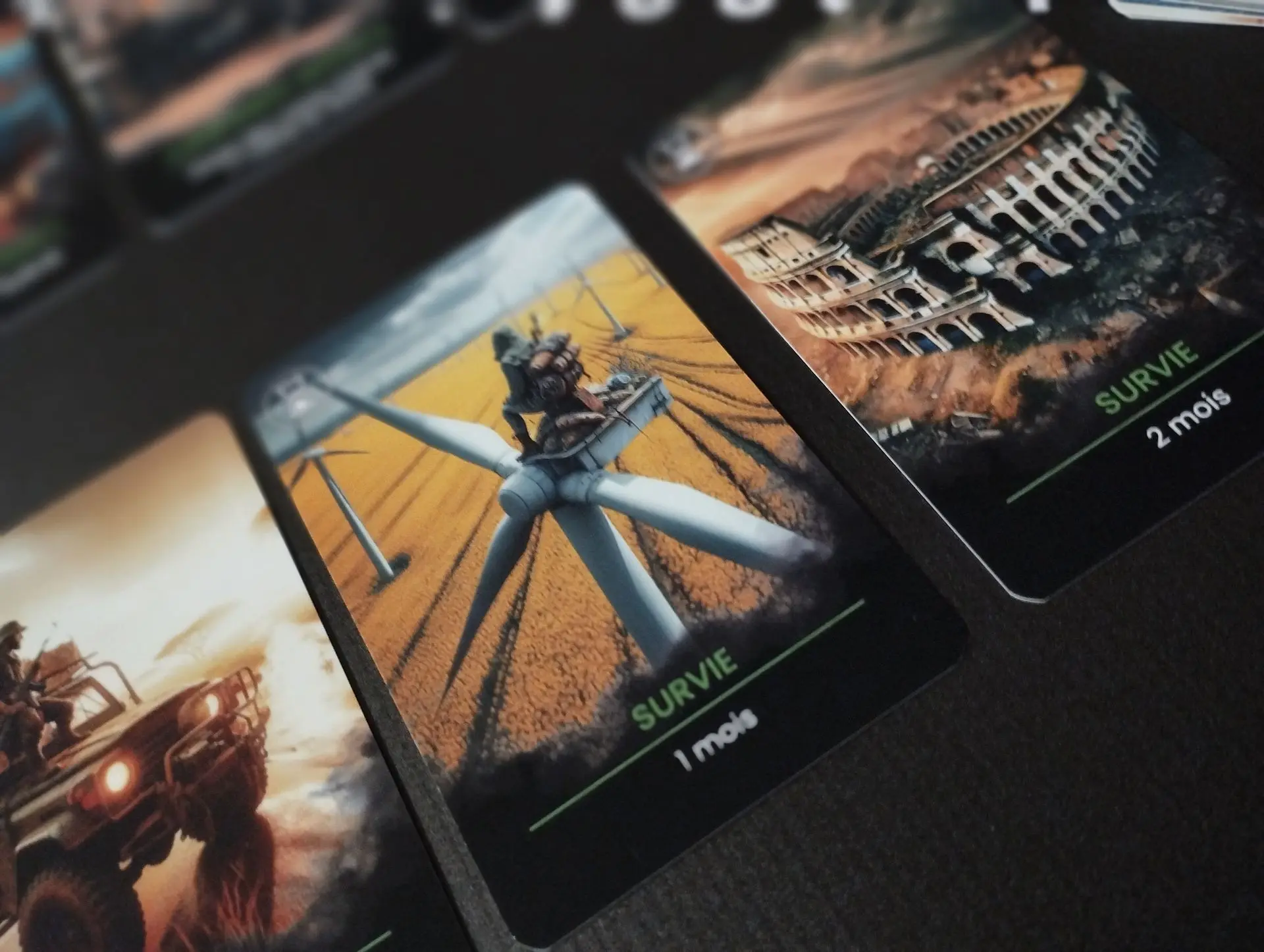 Jeu de cartes 365, jeu de cartes de survie post-apocalyptique, france